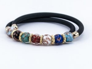 Bracelet in Murano Glass and Aventurine - Multicolor