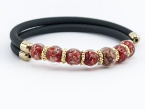Bracelet in Murano Glass and Aventurine - Red