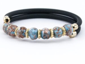 Bracelet in Murano Glass and Aventurine - Turquoise