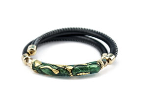 Murano Glass Bracelet with gold 24kt - Petrol