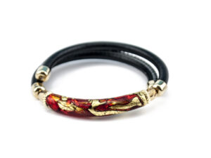 Murano Glass Bracelet with gold 24kt - Red