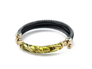 Murano Glass Bracelet with gold 24kt - light green