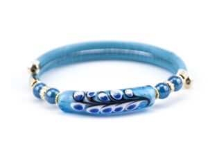 Bracelets in Murano Glass (Rama) - Aquamarine