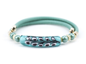 Bracelets in Murano Glass (Rama) - Light blue