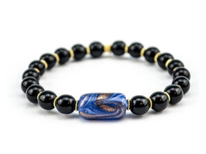 Murano Glass Bracelet (pennellato) - Blue