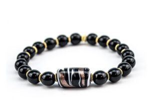 Murano Glass Bracelet (pennellato) - Black