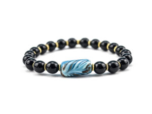 Murano Glass Bracelet (pennellato) - Turquoise