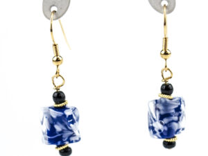 Earrings in Murano glass (coriandoli) - Blue