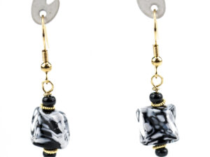 Earrings in Murano glass (coriandoli) - Black