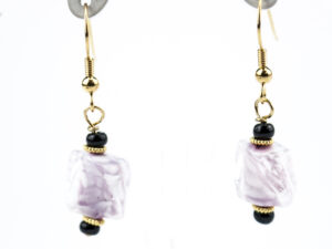 Earrings in Murano glass (coriandoli) - Pink