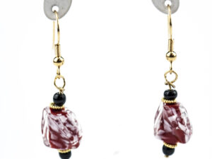 Earrings in Murano glass (coriandoli) - Red