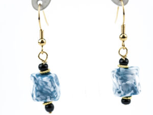 Earrings in Murano glass (coriandoli) - Turquoise