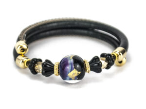 Bracelets in muranoglass beads chalcedony