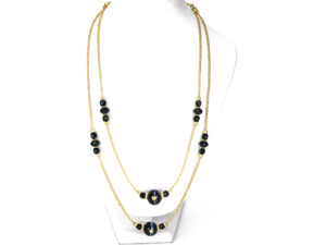 Necklaces in muranoglass beads chalcedony